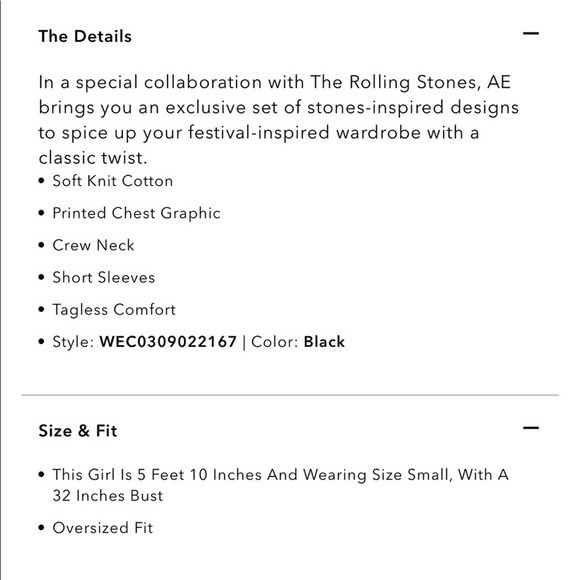 NEW AE x Rolling Stones Graphic Band Tee S - Picture 10 of 10